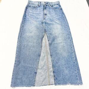 Denim Forum The '90s Vintage Maxi Jean Skirt Medium Wash Size 28